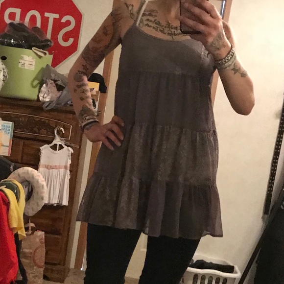 Intimately free people small sheer grey dress - Picture 5 of 8